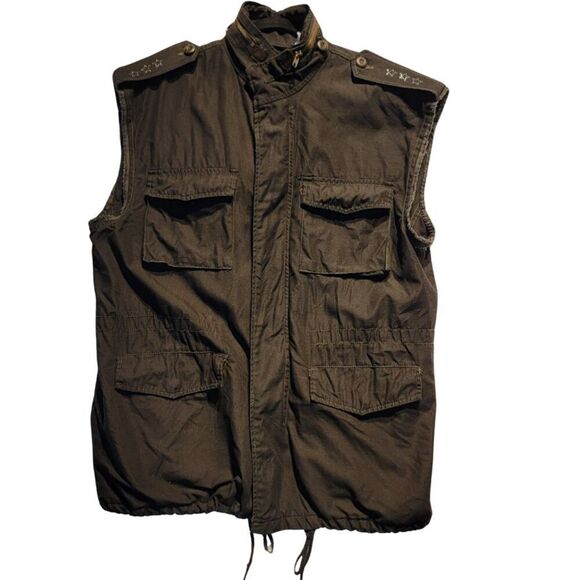 *RARE Vintage* FITIGUES SURPLUS Sleeveless Jacket Mens/Unisex M Military Grunge - Picture 2 of 16